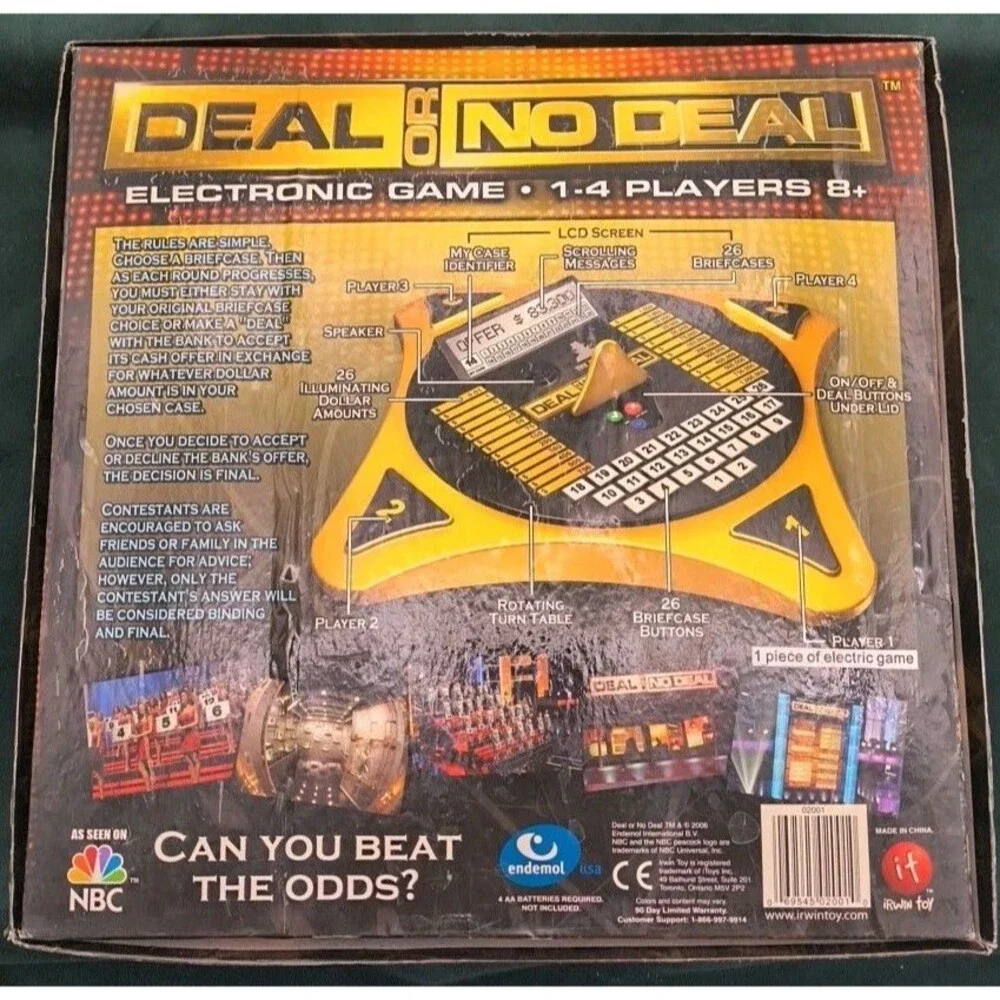 2006 NBC Deal or No Deal Electronic Game Irwin Toys Tested Working